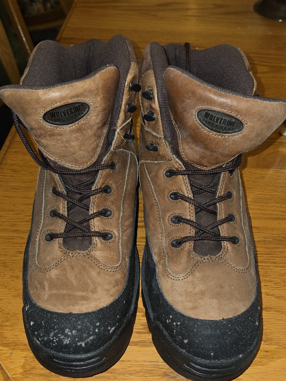 Wolverine Brown Leather Steel Toe Boots